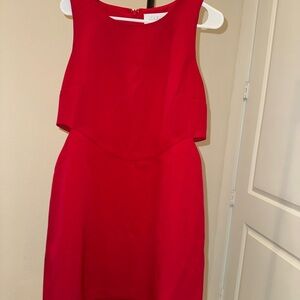 Anthropologie Vibrant Red High Low Dress